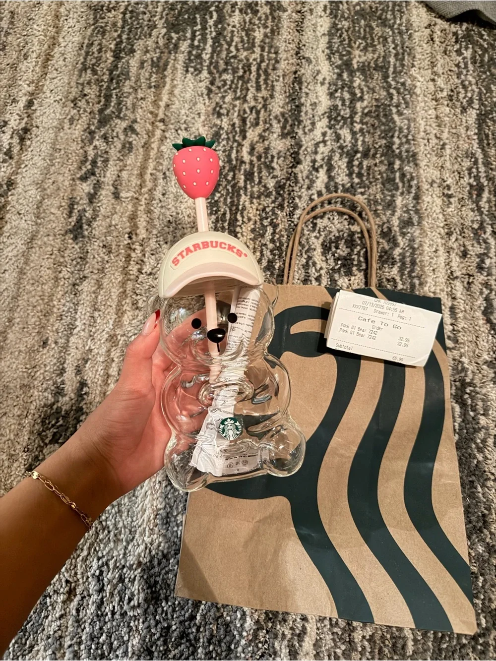 Authentic Starbucks Pink Bearista Cup